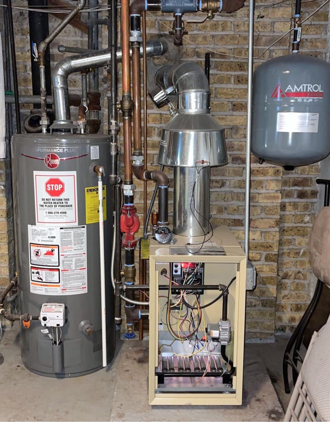 Expert boiler and water heater installation with precision copper piping by SD Tech Heating & Cooling technicians
